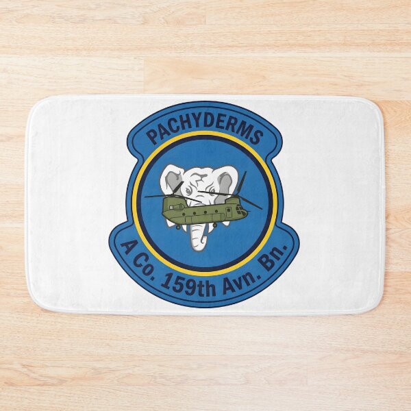 Item preview, US Army Company A 159th Aviation Battalion Pachyderms Chinook Patch designed and sold by CharlieDesings.