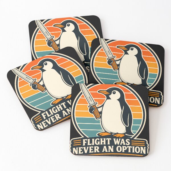 Item preview, Flight Was Never an Option | Funny Penguin Meme designed and sold by RetroOddity.
