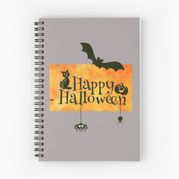 Item preview,  Vintage Happy Halloween Sign with Black Cat and Spiders. designed and sold by TopShopTito.