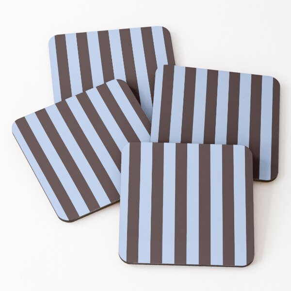 Item preview, Baby Blue Chocolate Brown Striped Pattern designed and sold by jianina-alondra.