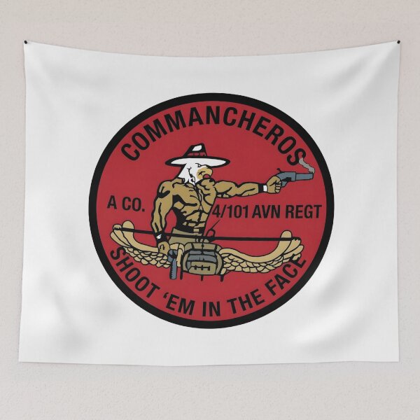Item preview, US Army Company A 4th Battalion 101st Aviation Regiment Commancheros Patch designed and sold by CharlieDesings.