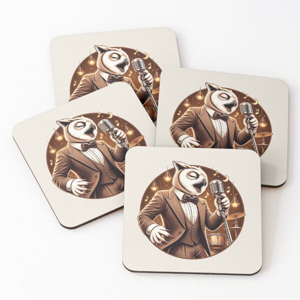 Item preview, Vintage Owl Jazz Singer with Microphone Retro Music designed and sold by Safe Haven Pets.