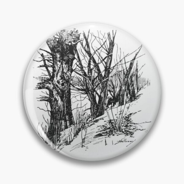 Item preview, Vintage Winter Forest Trees Line Art Illustration designed and sold by Antique Science Press.