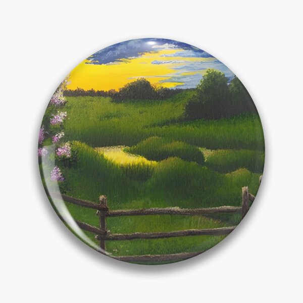 Item preview, Rural Sunset Gate - Blooming Lilac Field designed and sold by lanaverera.