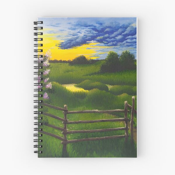Item preview, Rural Sunset Gate - Blooming Lilac Field designed and sold by lanaverera.