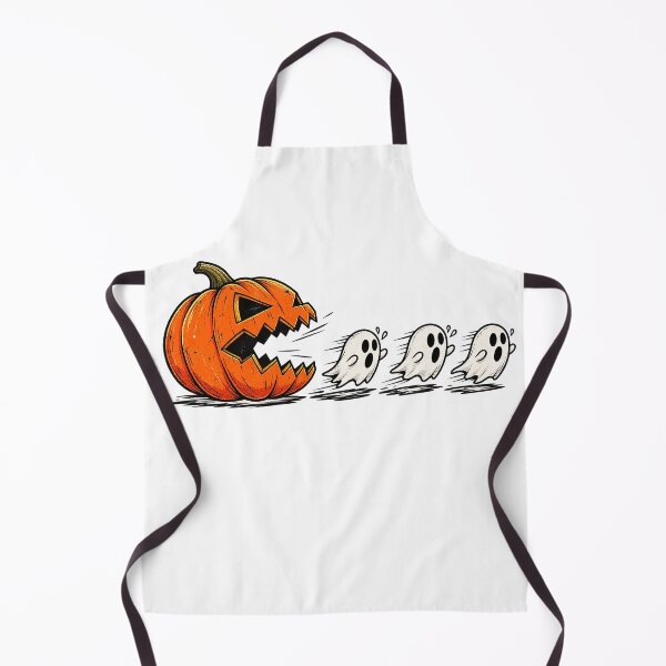 Item preview, Jack O Lantern Chasing Ghosts Funny Pac Man Halloween Art designed and sold by DesignArtist.ia.