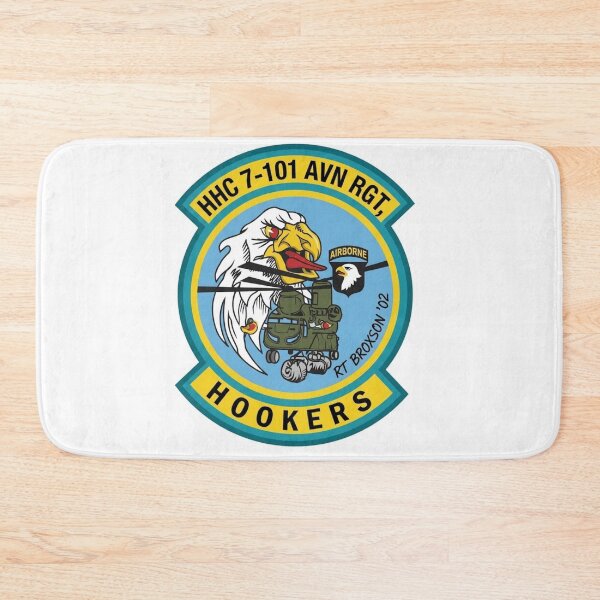 Item preview, US Army HHC 7th Battalion 101st Aviation Regiment Hookers Patch designed and sold by CharlieDesings.