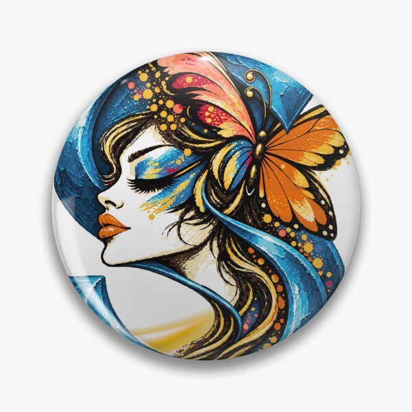 Item preview, Splendi – Butterfly Woman Portrait in Blue S designed and sold by The Kawaii Forge.
