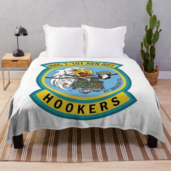 Item preview, US Army HHC 7th Battalion 101st Aviation Regiment Hookers Patch designed and sold by CharlieDesings.
