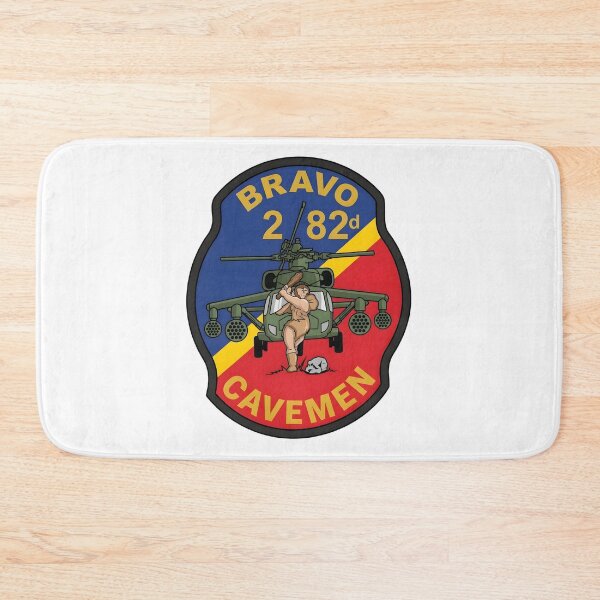 Item preview, US Army Bravo Company 2nd Battalion 82nd Aviation Regiment Cavemen Patch designed and sold by CharlieDesings.