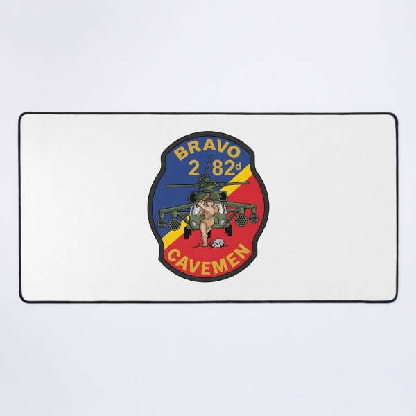 Item preview, US Army Bravo Company 2nd Battalion 82nd Aviation Regiment Cavemen Patch designed and sold by CharlieDesings.