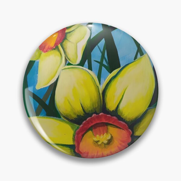 Item preview, Vibrant Yellow Daffodils - Blue Sky designed and sold by lanaverera.