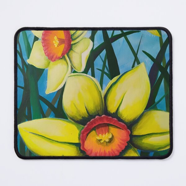 Item preview, Vibrant Yellow Daffodils - Blue Sky designed and sold by lanaverera.
