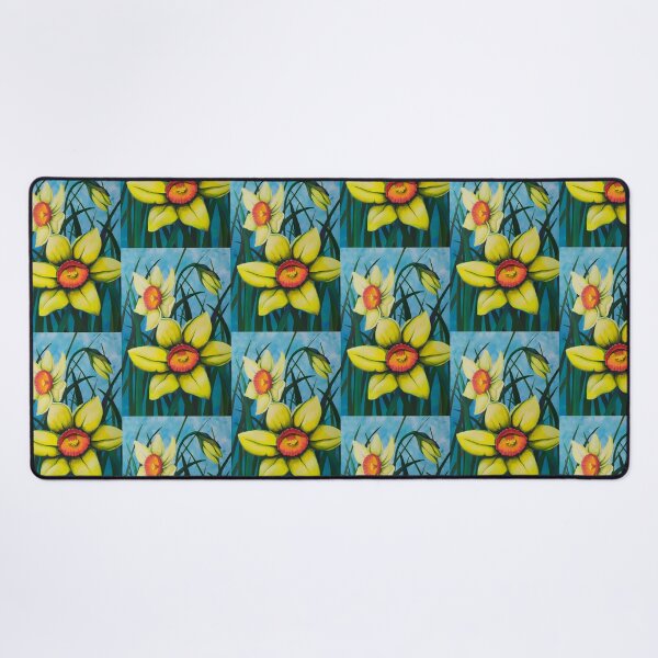 Item preview, Vibrant Yellow Daffodils - Blue Sky designed and sold by lanaverera.