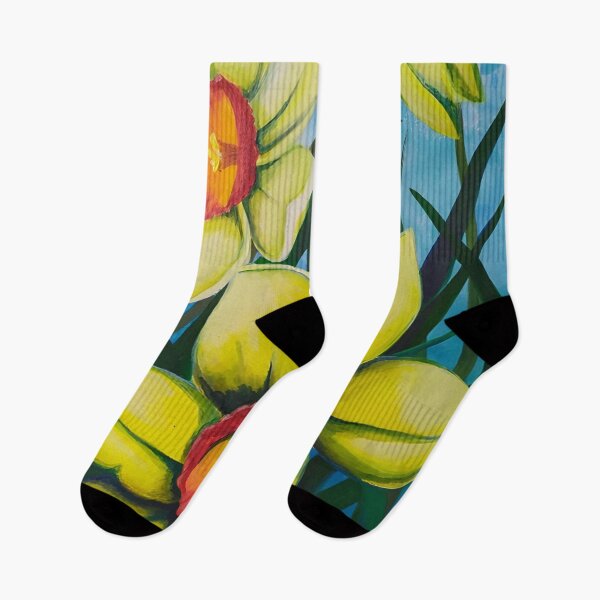 Item preview, Vibrant Yellow Daffodils - Blue Sky designed and sold by lanaverera.