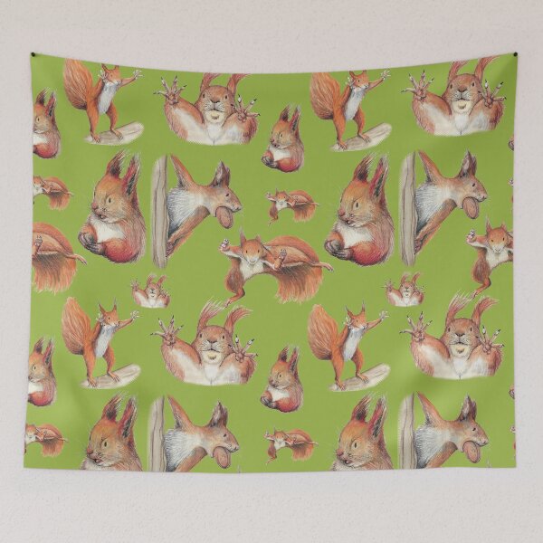 Item preview, Squirrel Chaos designed and sold by Kimberley Cummings Illustration.