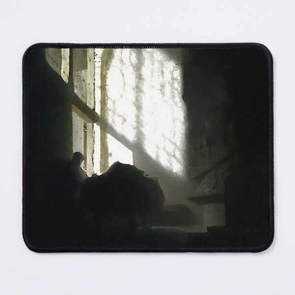 Item preview, Man Seated Reading at a Table in a Lofty Room designed and sold by Jon-Baran.