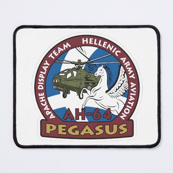 Item preview, Hellenic Army Aviation AH-64 Apache Display Team Pegasus Patch designed and sold by CharlieDesings.