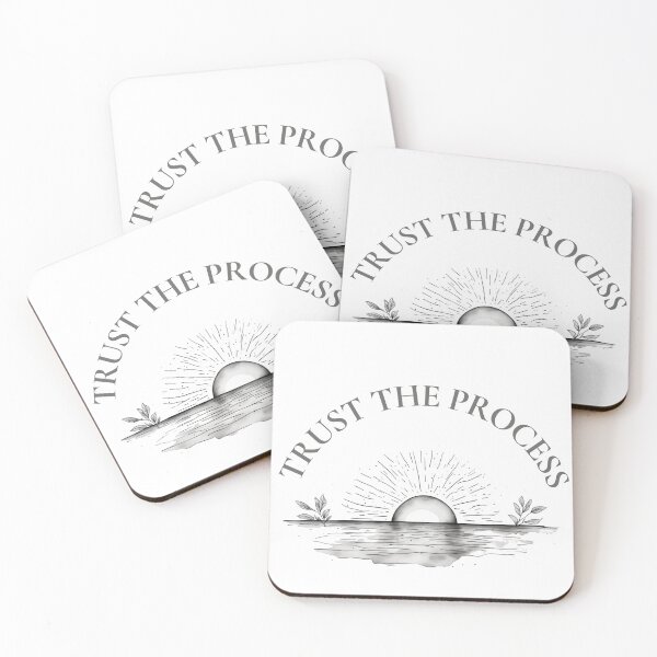 Item preview, Trust The Process - Minimalist Sunset Female Empowerment Quote designed and sold by emiliacreations.