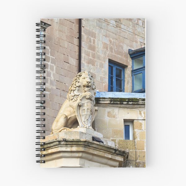 Item preview, De Vilhena Lion Statue and Traditional Maltese Balconies in Valletta, Malta designed and sold by goceris.