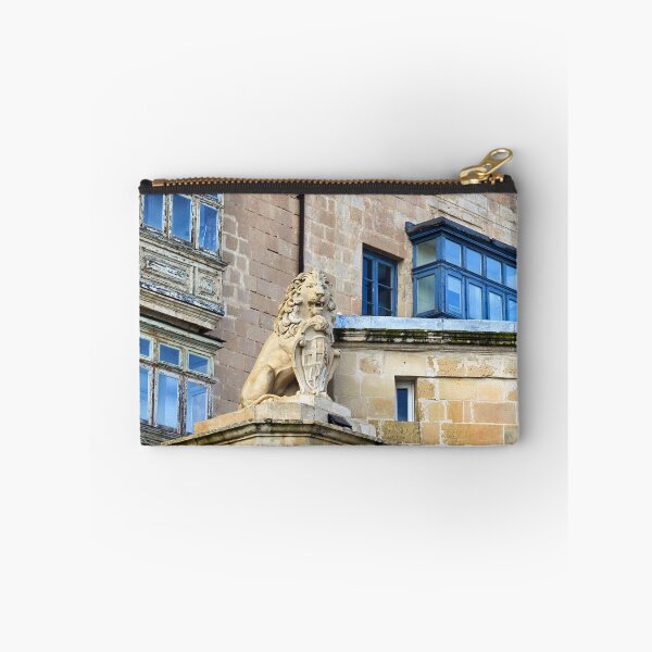 Item preview, De Vilhena Lion Statue and Traditional Maltese Balconies in Valletta, Malta designed and sold by goceris.