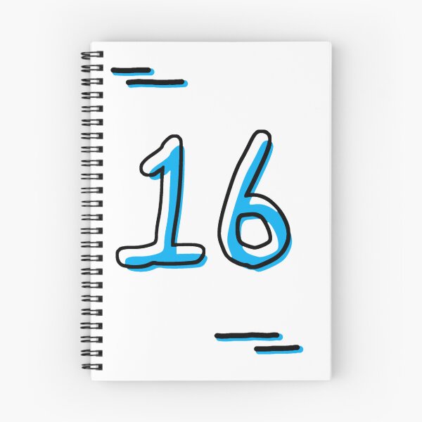 Item preview, Number 16 - Bold Blue Artistic Numeral Design designed and sold by Dyche Studio.