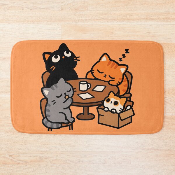 Item preview, Cozy Cat Café – Cute Cartoon Cats Drinking Coffee designed and sold by MewMade.