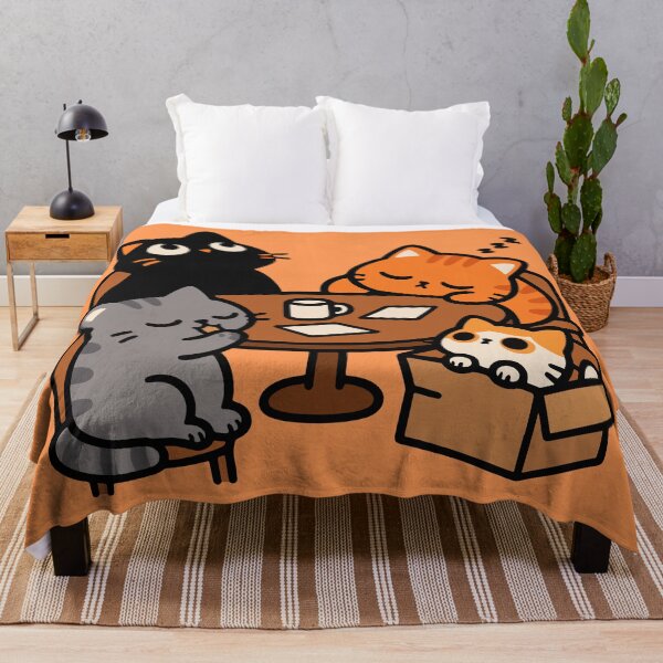 Item preview, Cozy Cat Café – Cute Cartoon Cats Drinking Coffee designed and sold by MewMade.