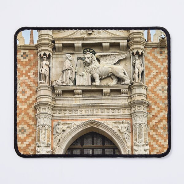 Item preview, Central Balcony and Winged Lion Sculpture on Doges Palace Facade in Venice Italy designed and sold by goceris.