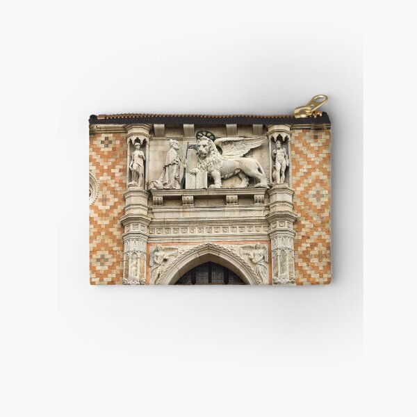 Item preview, Central Balcony and Winged Lion Sculpture on Doges Palace Facade in Venice Italy designed and sold by goceris.