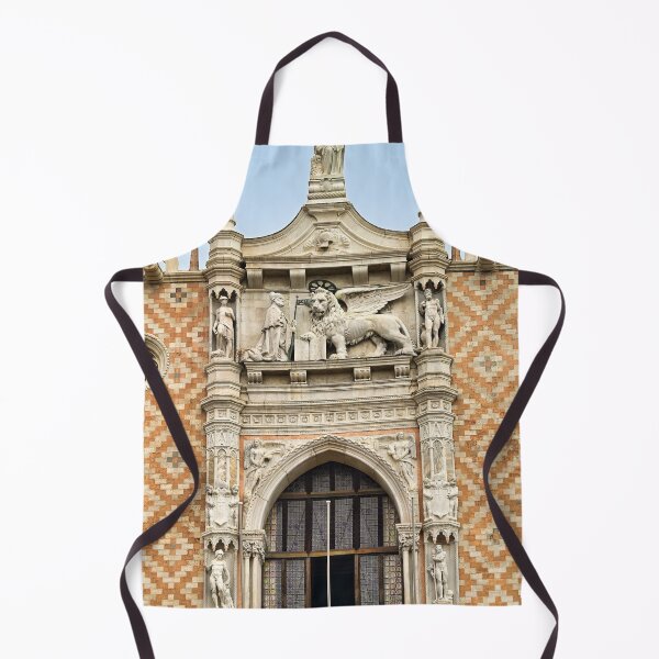Item preview, Central Balcony and Winged Lion Sculpture on Doges Palace Facade in Venice Italy designed and sold by goceris.