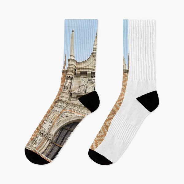Item preview, Central Balcony and Winged Lion Sculpture on Doges Palace Facade in Venice Italy designed and sold by goceris.