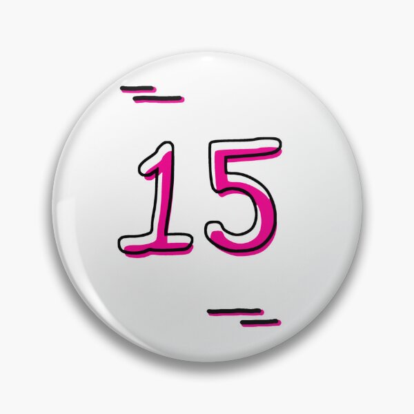 Item preview, Number 15 - Bold Pink Artistic Numeral Design designed and sold by Dyche Studio.