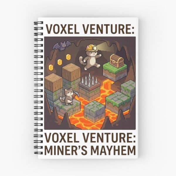 Item preview, KamKam’s Voxel Venture: Miner’s Mayhem - Pixel Art Mining Cat designed and sold by PetalsPaws.