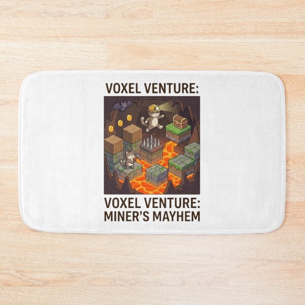 Item preview, KamKam’s Voxel Venture: Miner’s Mayhem - Pixel Art Mining Cat designed and sold by PetalsPaws.