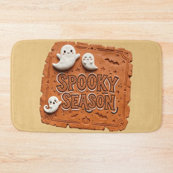 Item preview, Spooky Season Clay Art Cute Ghosts Orange Sign designed and sold by BreezifyDesignStudio.