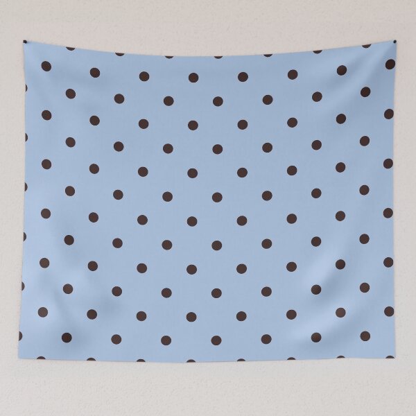 Item preview, Powder Blue Chocolate Brown Polka Dot Pattern designed and sold by jianina-alondra.