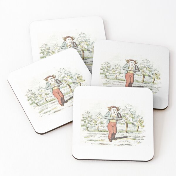 Item preview, Vintage Shivering Man in Snow Illustration designed and sold by Antique Science Press.