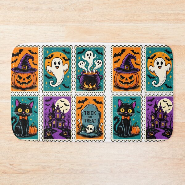 Item preview, Vintage Halloween Postage Stamp Sheet Cute Spooky Art designed and sold by DesignArtist.ia.