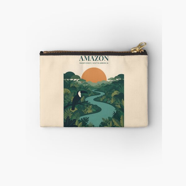 Item preview, Amazon Rainforest Vintage Travel Poster - Minimalist Jungle Art Print designed and sold by DuckOddity.