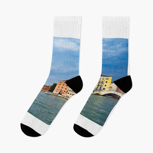 Item preview, Cannaregio Canal with Ponte delle Guglie and Ponte dei Tre Archi in Venice Italy designed and sold by goceris.