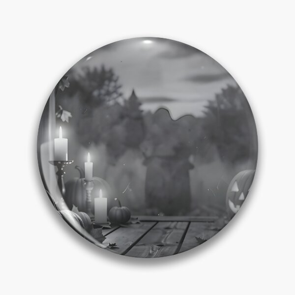 Item preview, Black And White Spooky Halloween Pumpkins On Porch With Candles designed and sold by Daniela`s shop.