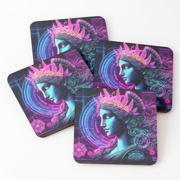 Item preview, Hera Cyberpunk Greek Goddess – Neon Goddess Design designed and sold by CyberGlow Designs.