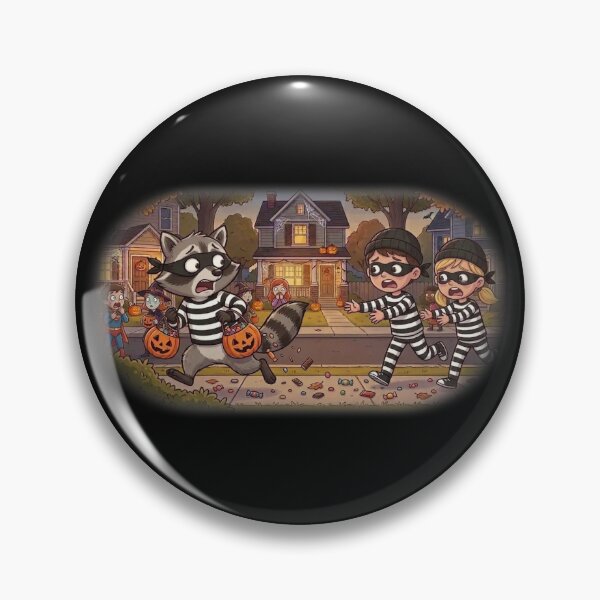 Item preview, Raccoon stealing kids candy designed and sold by InkShiftLabs.
