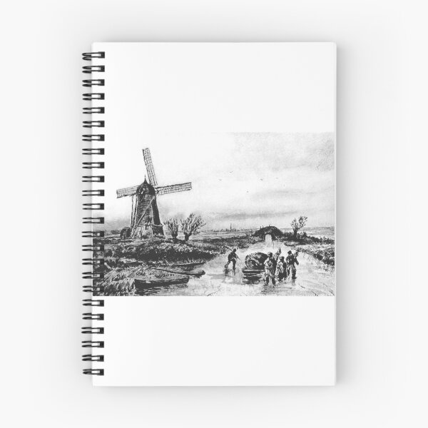 Item preview, Vintage Dutch Windmill and Landscape Art designed and sold by Antique Science Press.
