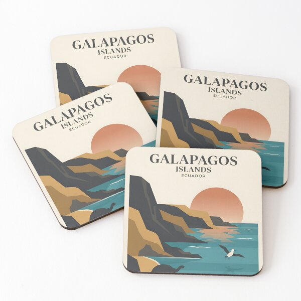 Item preview, Galapagos Islands Vintage Travel Poster - Minimalist Wildlife Art Print designed and sold by DuckOddity.
