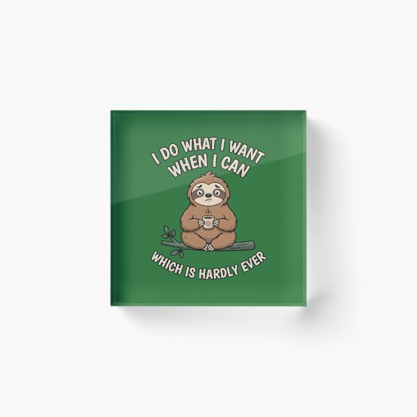 Item preview, Funny Sloth Coffee - I Do What I Want When I Can designed and sold by MyHappyArtShop.