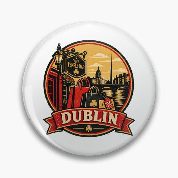 Item preview, Dublin Black Friday Shirt – Retro Shopping Bargain Badge Design designed and sold by Globalcitytees.