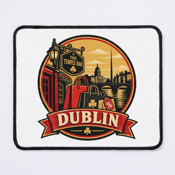 Item preview, Dublin Black Friday Shirt – Retro Shopping Bargain Badge Design designed and sold by Globalcitytees.
