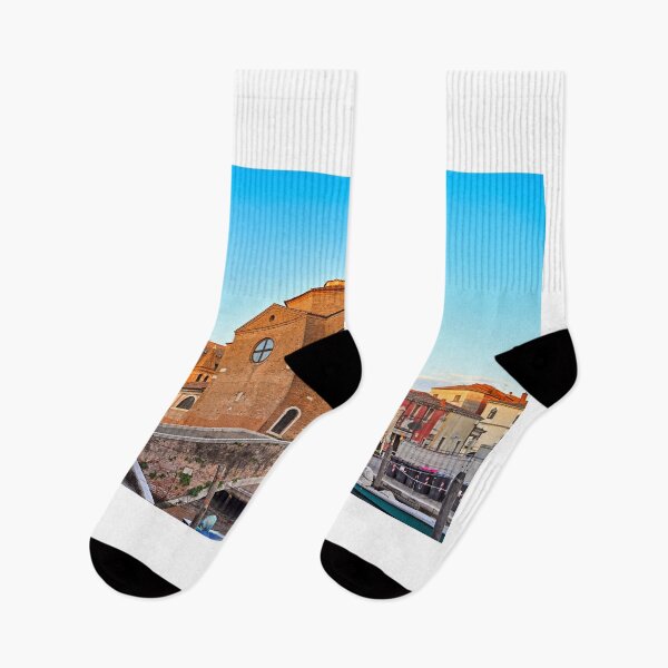 Item preview, Basilica of Saint James Apostle and Filippini Bridge in Chioggia Italy designed and sold by goceris.
